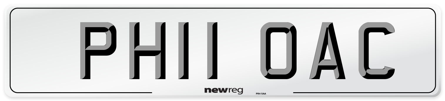 PH11 OAC Number Plate from New Reg